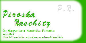 piroska naschitz business card